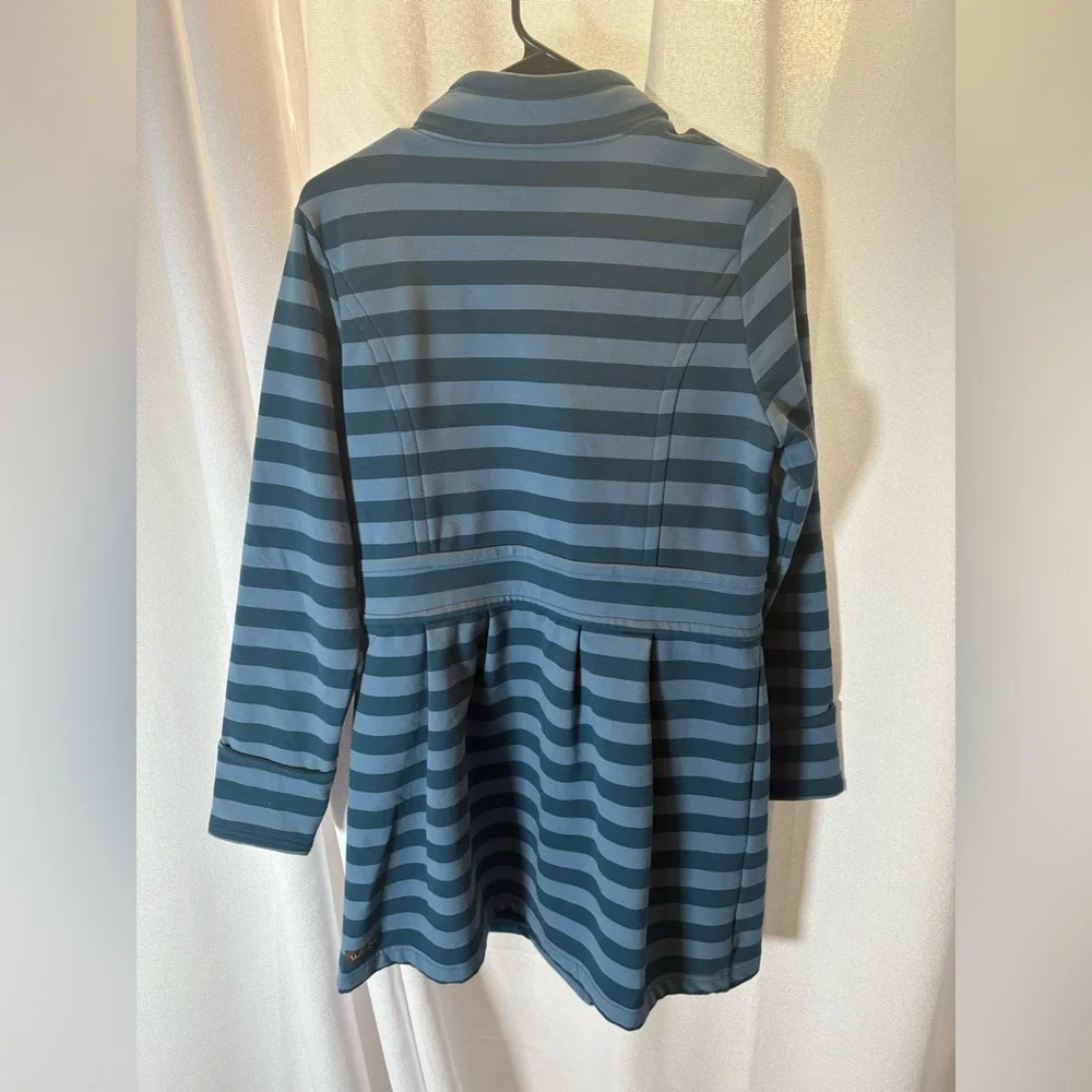Matilda Jane Blue Stripe Fall‎ Breeze Jacket Coat Small EUC